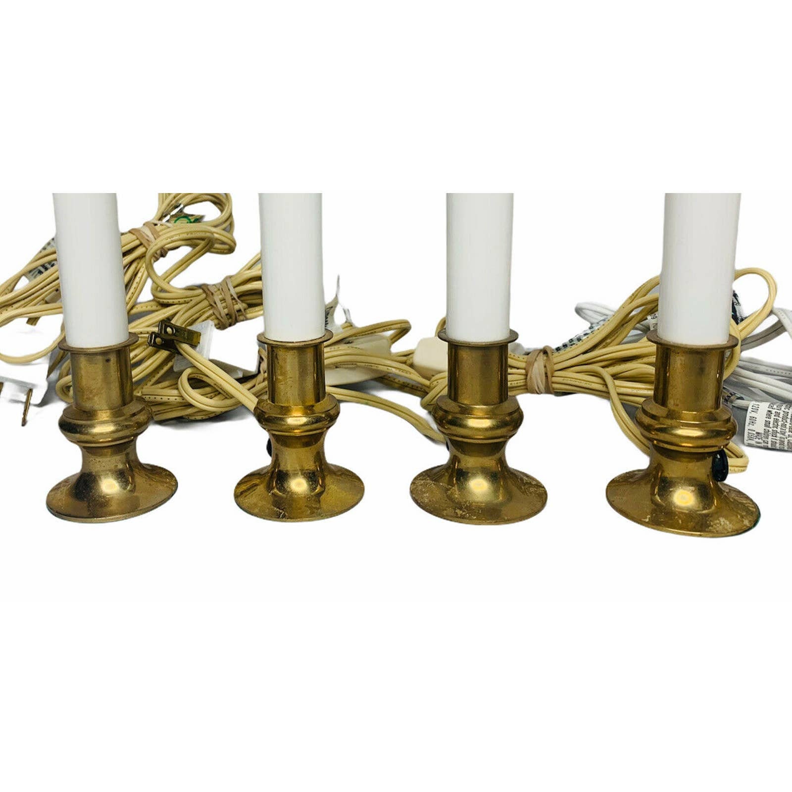 Lot of 8 Brass Electric Window Candle Light Lamps with Bulbs Etsy