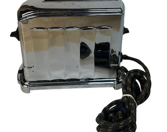 Tostapane Vintage Toastmaster Chrome Art Deco One Slice McGraw Electric READ modello 1A4