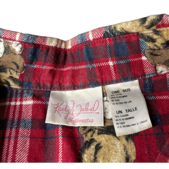 Vintage Kathy Ireland Intimates Red Plaid Dog Pri… - image 2