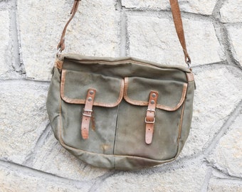 Vintage shoulder bag, Compact shoulder bag for Hiking, Shoulder bag for Hunting and Fishing, Shoulder bag, Mountain shoulder bag