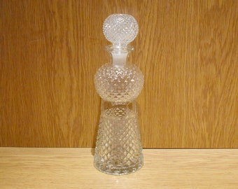 Jarra de licor de vidrio vintage: Decantador de bar de los años 70
