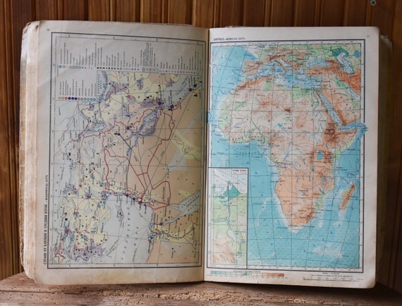 Atlante mondiale 1959, Atlante geografico educativo, Atlante geografico  vintage, Atlante geografico, Geodesia e cartografia, Mappe geografiche -   Italia