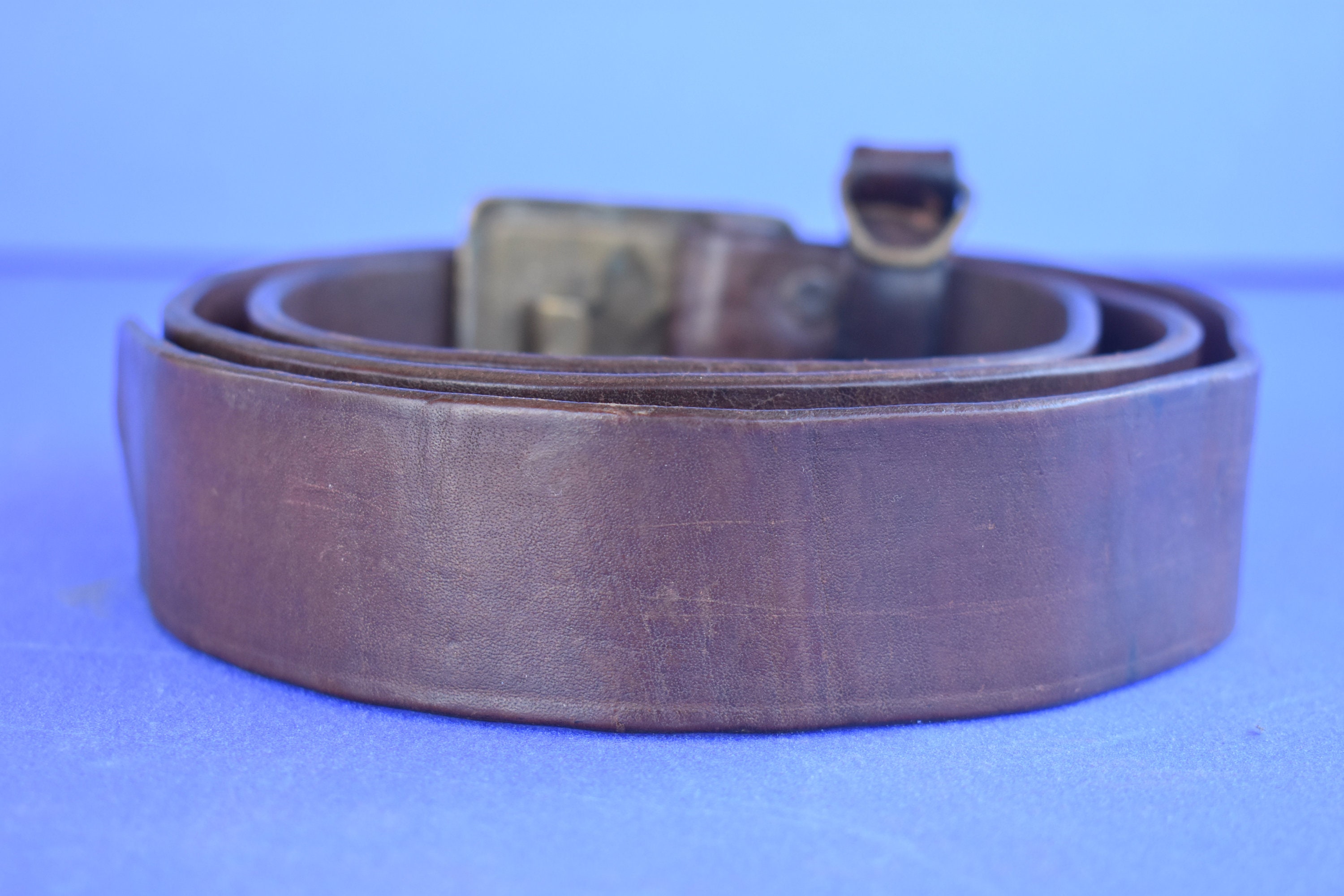 Vintage military belt Retro army belt Vintage leather belt Etsy