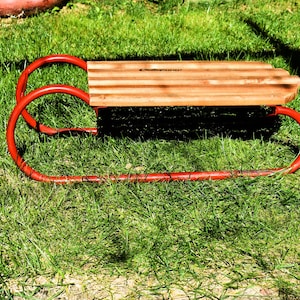 Winter sled, Handmade sled, Children sled, Snow sled, Vintage wooden sled, Kids sled, Christmas Decor, Wood Sleigh for Kids