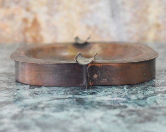 古道具 アンティーク 銅製 灰皿 ヴィンテージ銅製灰皿：手作り鍛造レトロコレクターズアイテム - Etsy 日本