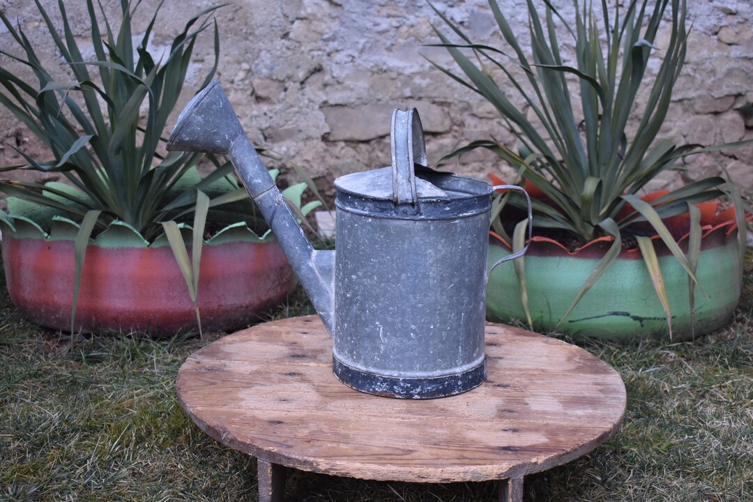 Vintage Zinc Watering Can, Zinc Watering Can, Watering Can, Vintage