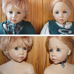 Poupées de collection Gotz, poupées Gotz allemandes, lot de 2 poupées de collection vintage, poupées rétro des années 90, hauteur de poupée environ 60 cm image 4