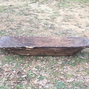 Antique wooden bowl for kneading dough &quot;Night&quot;, Primitive wooden bowl, Hand-carved bowl, Antique wooden trough