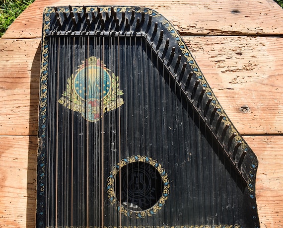 ヴィンテージ41弦ツィター：ドイツ製木製楽器 - Etsy 日本