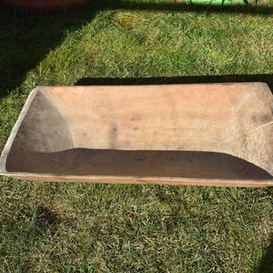 Antique wooden bowl for kneading dough &quot;Night&quot;, Primitive wooden bowl, Hand-carved bowl, Rustic, Antique wooden trough
