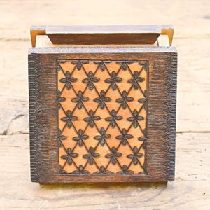 Scatola per sigarette vintage, scatola per sigarette, scatola per sigarette in legno, scatola per tabacco, scatola per sigarette pirografica, accessori per fumatori, regalo per fumatore