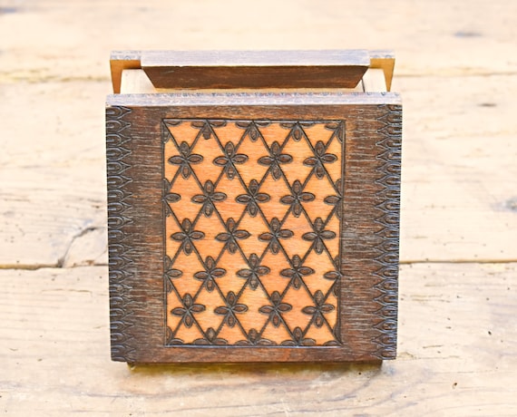 Vintage Cigarette Box Cigarette Box Wooden Cigarette Box - Etsy