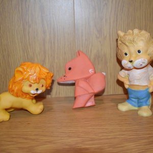 Vintage Rubber Toys, Present for Toddlers, Set of 3 Rubber Toys, Soft Rubber Toys, Rare Rubber Toys, Rubber Toys, Rubber Collector&#39;s Toys