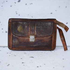 Vintage Men&#39;s Handbag, Vintage Men&#39;s Handbag, Men&#39;s Handbag, Men&#39;s Genuine Leather Bag, Genuine Leather Bag, 60&#39;s Leather Handbag, Money bag