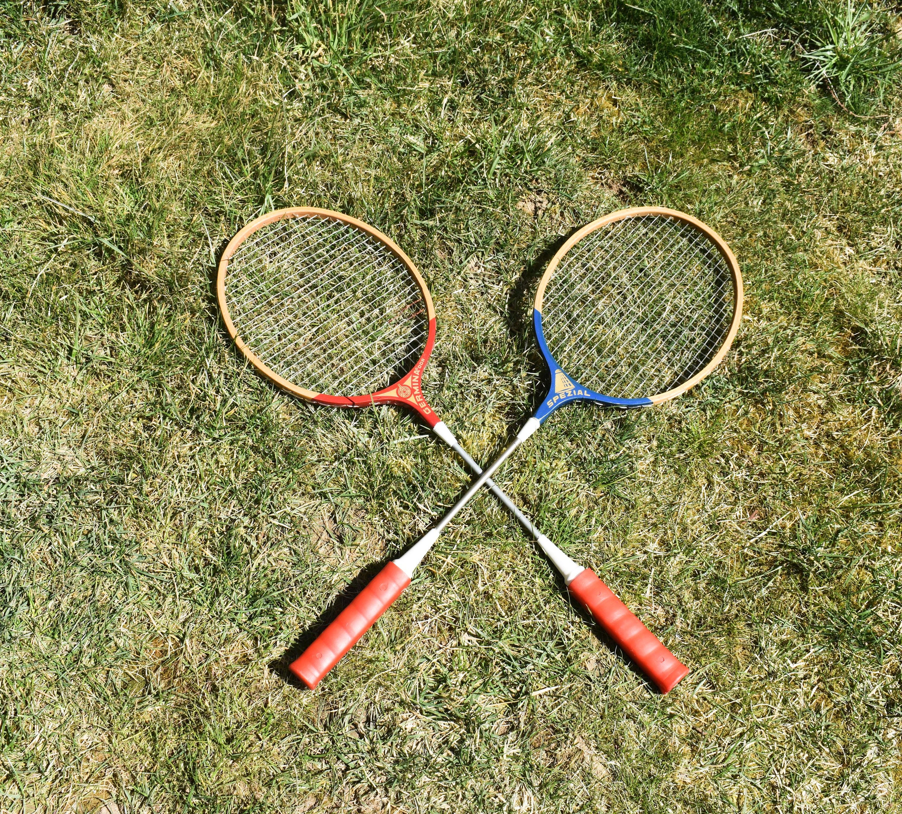 Vintage GERMINA DDR Badminton Rackets: Wooden Sports Decor - Etsy