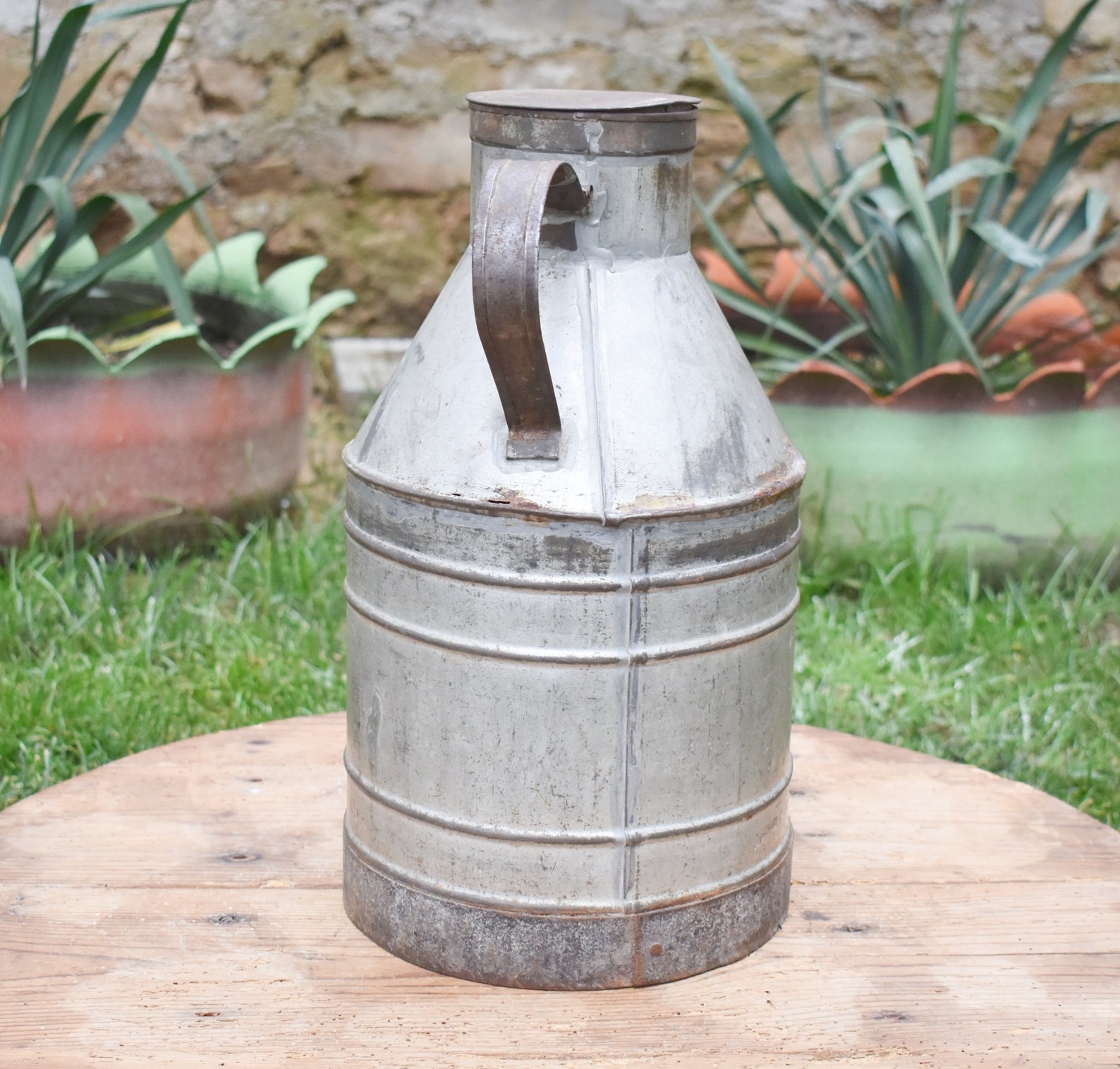 Vintage galvanized milk container Metal milk container from Etsy