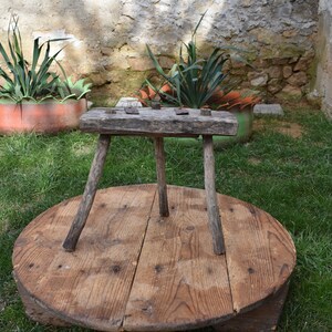 Antique Wooden Stool, Primitive Wooden Stool, Handmade Stool, Three Leg Stool, Antique Stool, Primitive Stool, Small Stool for Child