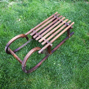 Winter sled, Handmade sled, Children sled, Snow sled, Vintage wooden sled, Kids sled, Childs sled, Christmas Decor, Wood Sleigh for Kids