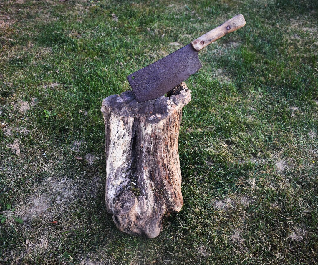 Authentic 30's Handmade Meat Chopper Knife, Authentic Meat Chopping