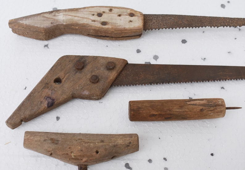 Set of 4 Antique Tools Hand Made Tools Woodworking Tools Etsy