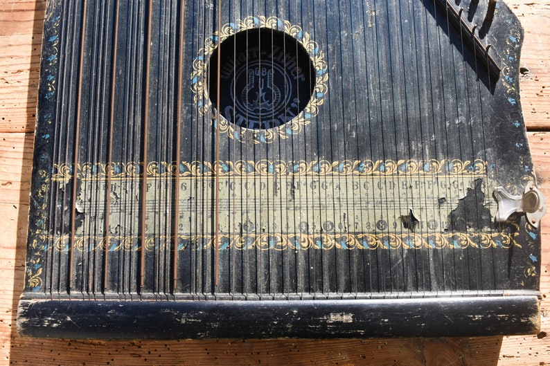 Zither String Replacement Vintage 41-string Zither: German-made Wooden Musical Instrument - Etsy