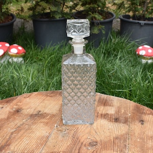 Alte Karaffe, alte Glaskaraffe, Glasflasche für Cognac/Schnaps/Whiskey