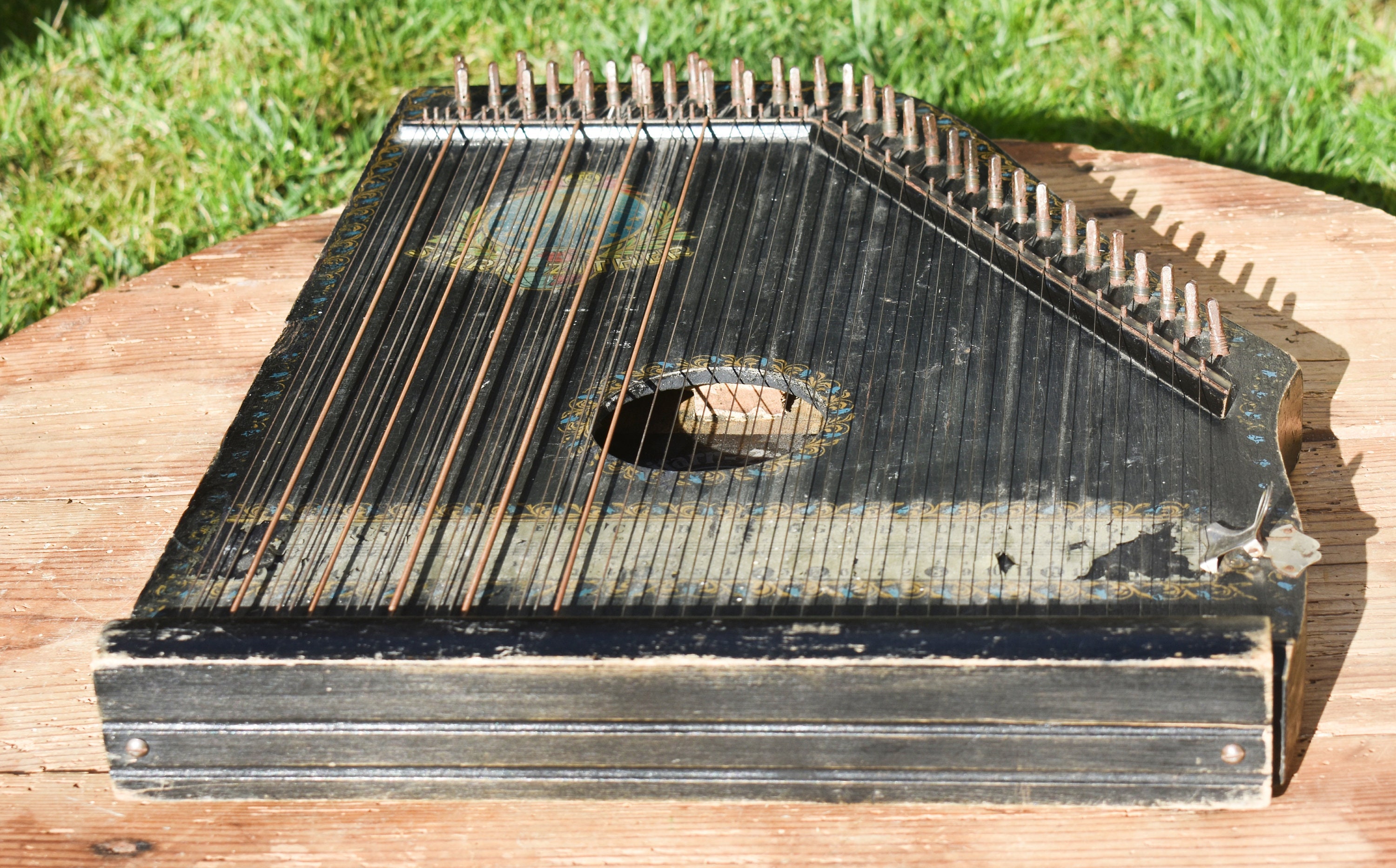 Zither String Replacement Vintage 41-string Zither: German-made Wooden Musical Instrument - Etsy