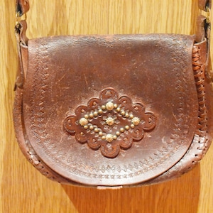 Vintage Leather Handbag, Vintage Leather Case, Leather Handbag, Brown Bag, Handmade Bag, Shoulder Bag, Old Leather Bag, Genuine Leather Case