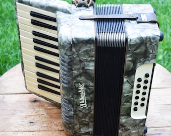 Vintage Weltmeister Accordion: 12 Bass, German Made Children's Instrument