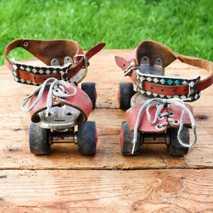 GDR Roller Skates, Retro Roller Skates, Metal Roller Skates, GERMINA Roller Skates, Roller Skates with Genuine Leather Straps, Made in GDR