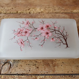 Vintage Italian jewelry box, Jewelry box made of frosted glass, Frosted Glass Floral Jewelry Box, Vintage Jewelry Box, Glass Box