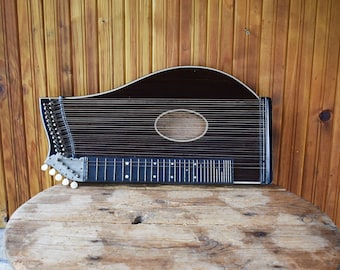 Vintage Zither 32 Strings, Vintage Zither, Vintage Musical