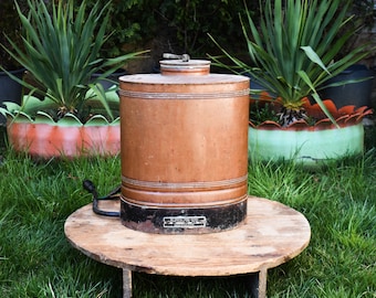 Vintage Copper Garden Sprayer: Bulgarian Rustic Farmhouse Decor