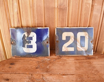 Numéro de maison en fer émaillé Chiffre 0