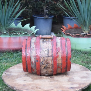 Antique wooden barrel, Old wooden barrel, Primitive wooden barrel, Wooden wine vessel, Wooden wine barrel, Rustic home decor, Farm decor