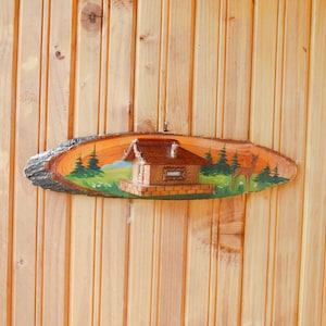 Vintage BG Handgemachte Wandplatte, Dekorationsplatte, Holzwandplatte, Vintage Wohnkultur, Vintage Gartendekoration, Vintage Wanddekoration, 1960er Jahre