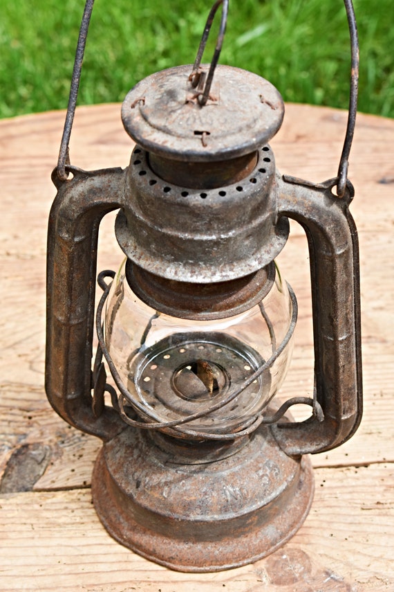Vintage FROWO 55 Gas Lantern: German Primitive Farmhouse Lighting