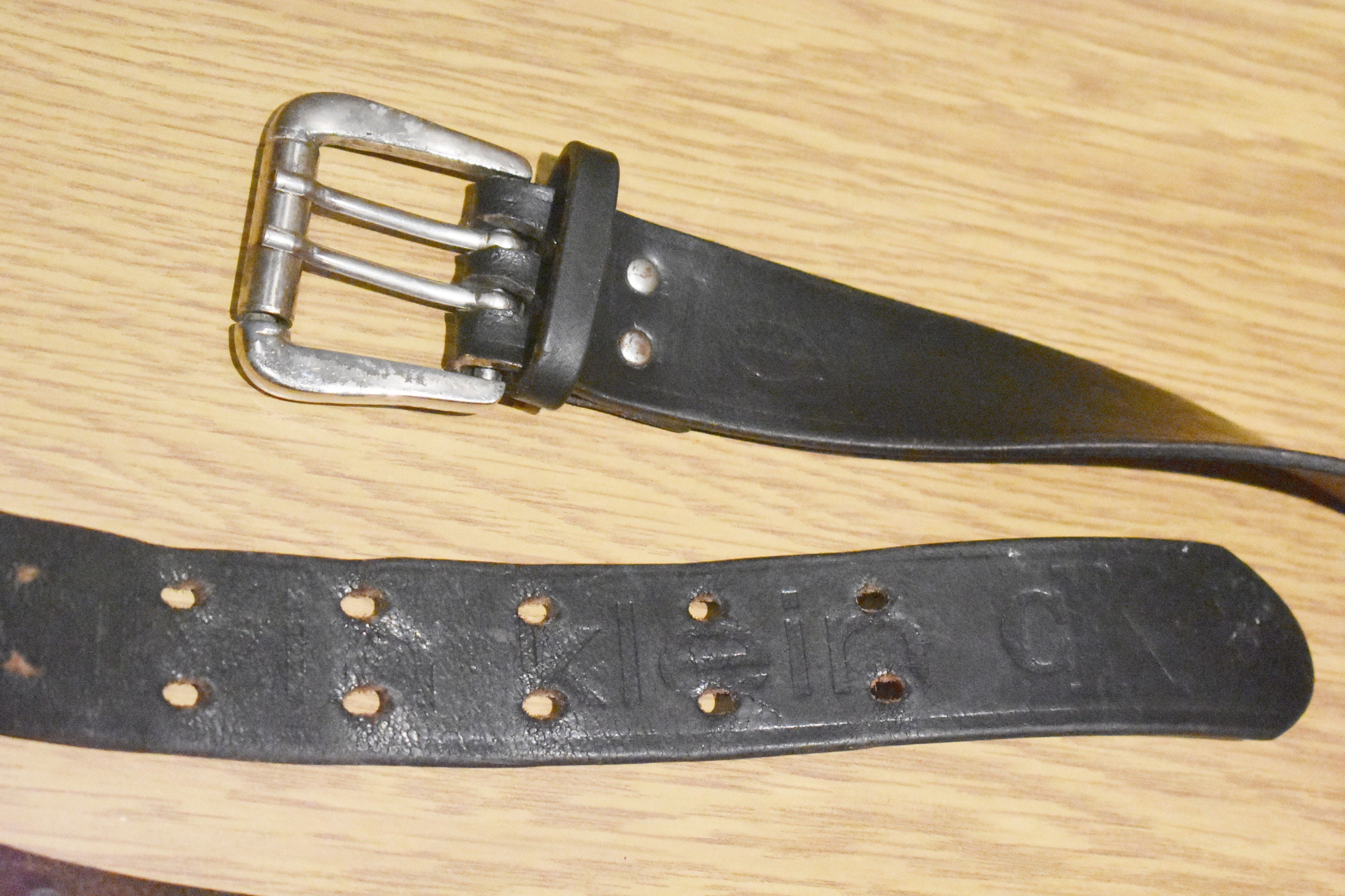 Vintage Black Leather Belt Genuine Leather Retro Belt Old | Etsy
