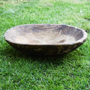 Antique Hand Carved Wooden Bowl, Antique Wooden Bowl, Primitive Handmade Wooden Bowl, Authentic Wooden Bowl, Antique Primitive Wooden Bowl
