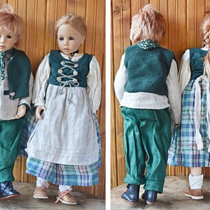 Poupées de collection Gotz, poupées Gotz allemandes, lot de 2 poupées de collection vintage, poupées rétro des années 90, hauteur de poupée environ 60 cm image 2