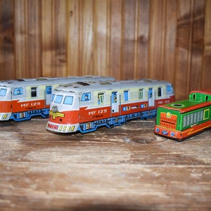 Lot of 3 sheet metal toys, 3 tin toys,  Present for kid, Old toys, Collector&#39;s toys, Retro toy, Metal toy, Toys from 70&#39;s, Tin toy  the 70&#39;s