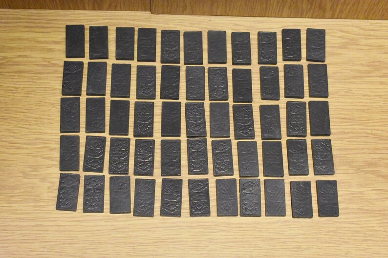 Vintage Wood Domino Old Wooden Dominos in Original Box Set Etsy