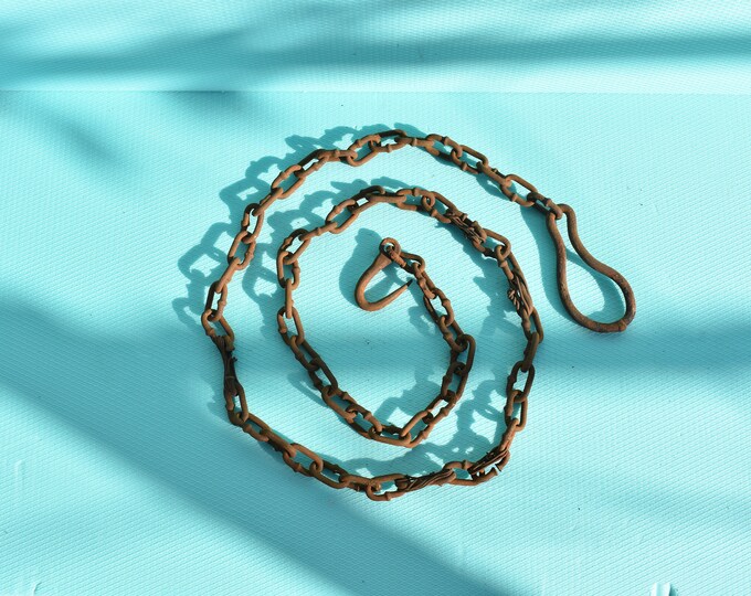 Vintage Forged Chain, Antique Chain, Hand Forged Chain, Vintage Iron ...
