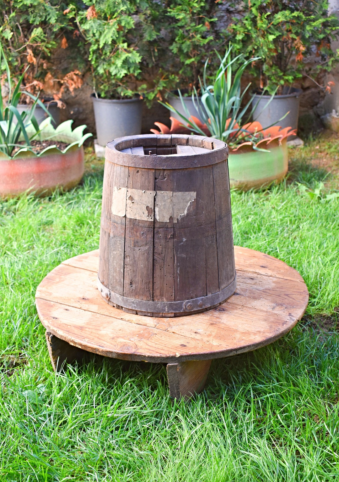 Antique Wooden Bucket: Primitive Rustic Home Decor - Etsy