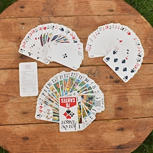 Rare playing cards, Set 78 playing cards from France, Vintage playing cards, Playing cards, 78 playing cards, Collectible playing cards