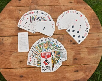 Naipes franceses antiguos: baraja coleccionable de 78 cartas