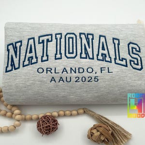 Custom Embroidered Varsity Crewneck, Embroidery College Crewneck, Personalized Sweatshirt, College Team gift, Teacher Gift, Graduation Gift