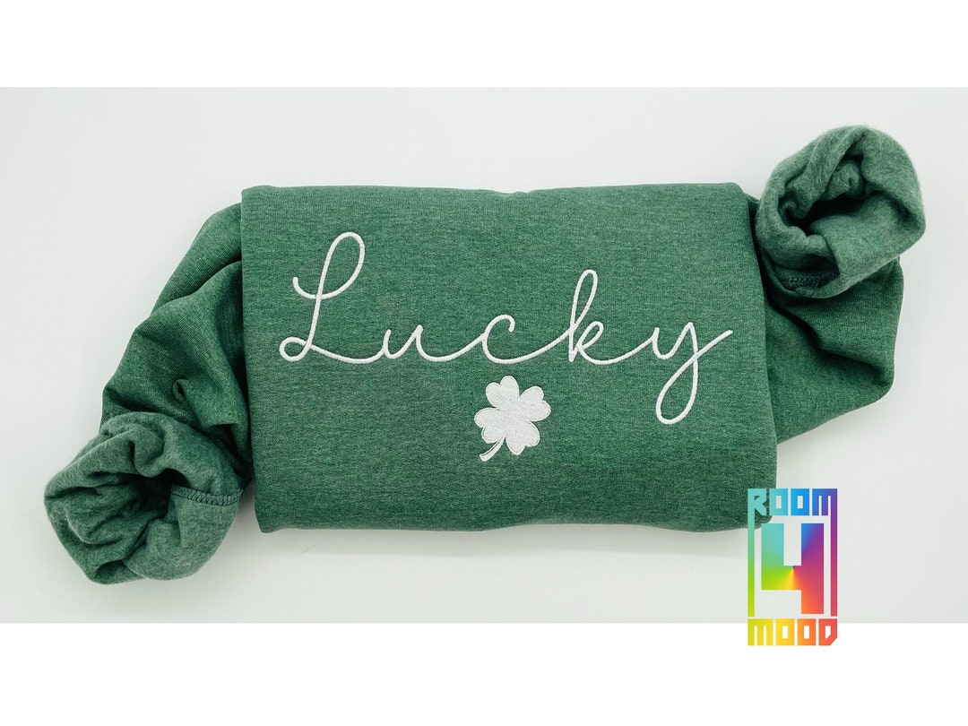 Sequin Lucky Clover Long Sleeve Sweatshirt