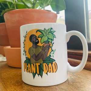Plant Dad 10oz Ceramic Mug Kitchenware Plant Parent Rahana Banana Plant Dad Plant Lover
