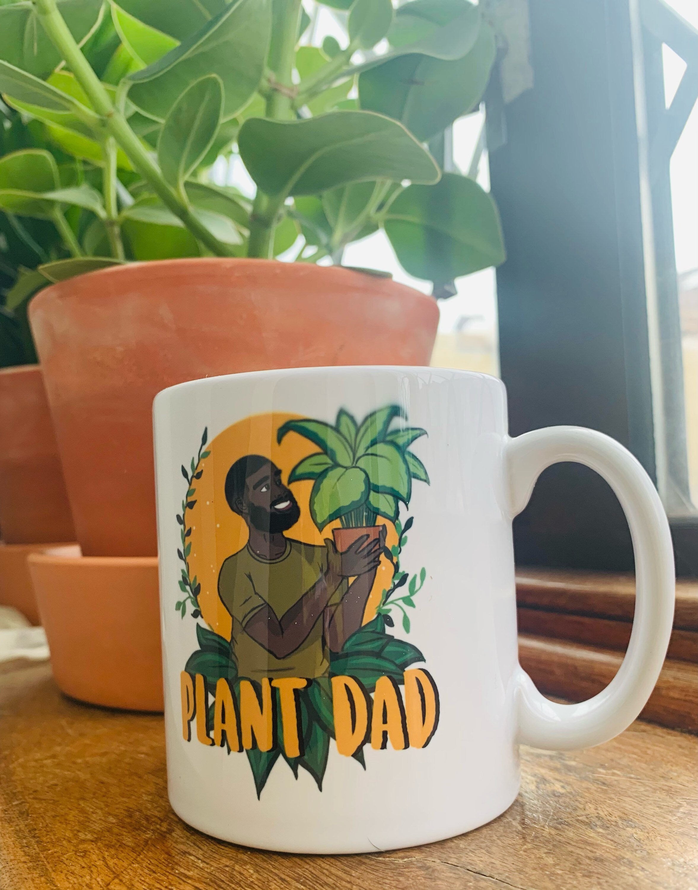 Plant Dad 10Oz Tasse en Céramique - Ustensiles de Cuisine Plant Parent Rahana Banana Lover